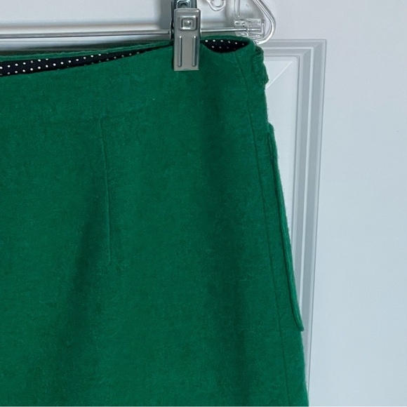 Maeve by Anthropologie Green Wool Blend Flared Mini Skirt Size 12 35464 - Picture 9 of 11